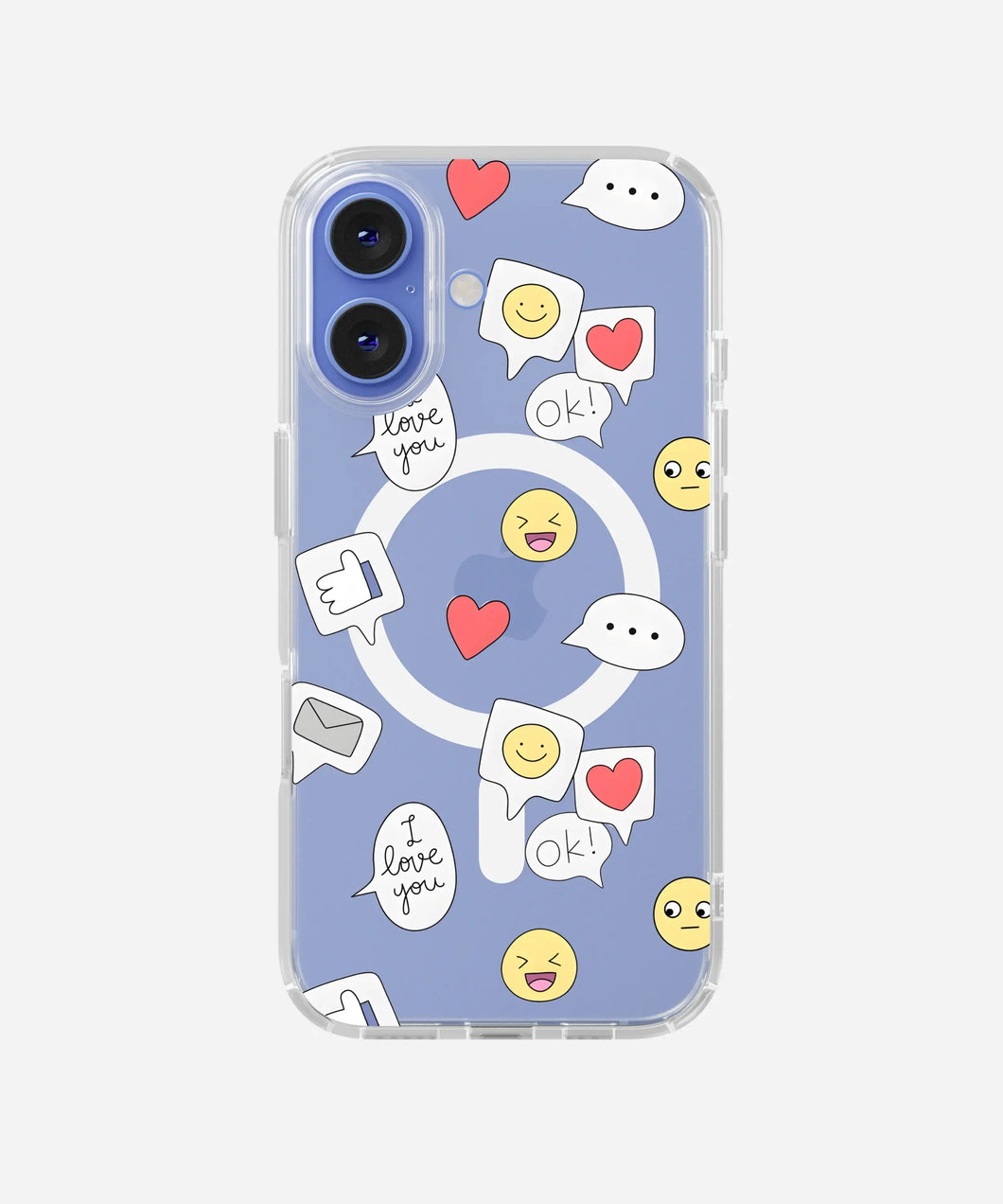 Love You Bubbles Clear Magsafe Clear Phone Case