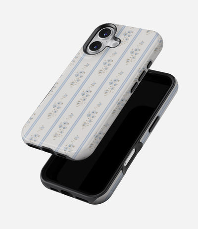 Blue Cottage Stripes Glossy Armoured Case