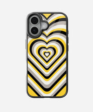 Load image into Gallery viewer, Yellow &amp; Black Heart Y2K Glass Case
