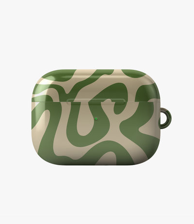 Green Mirage Glossy Airpod Case