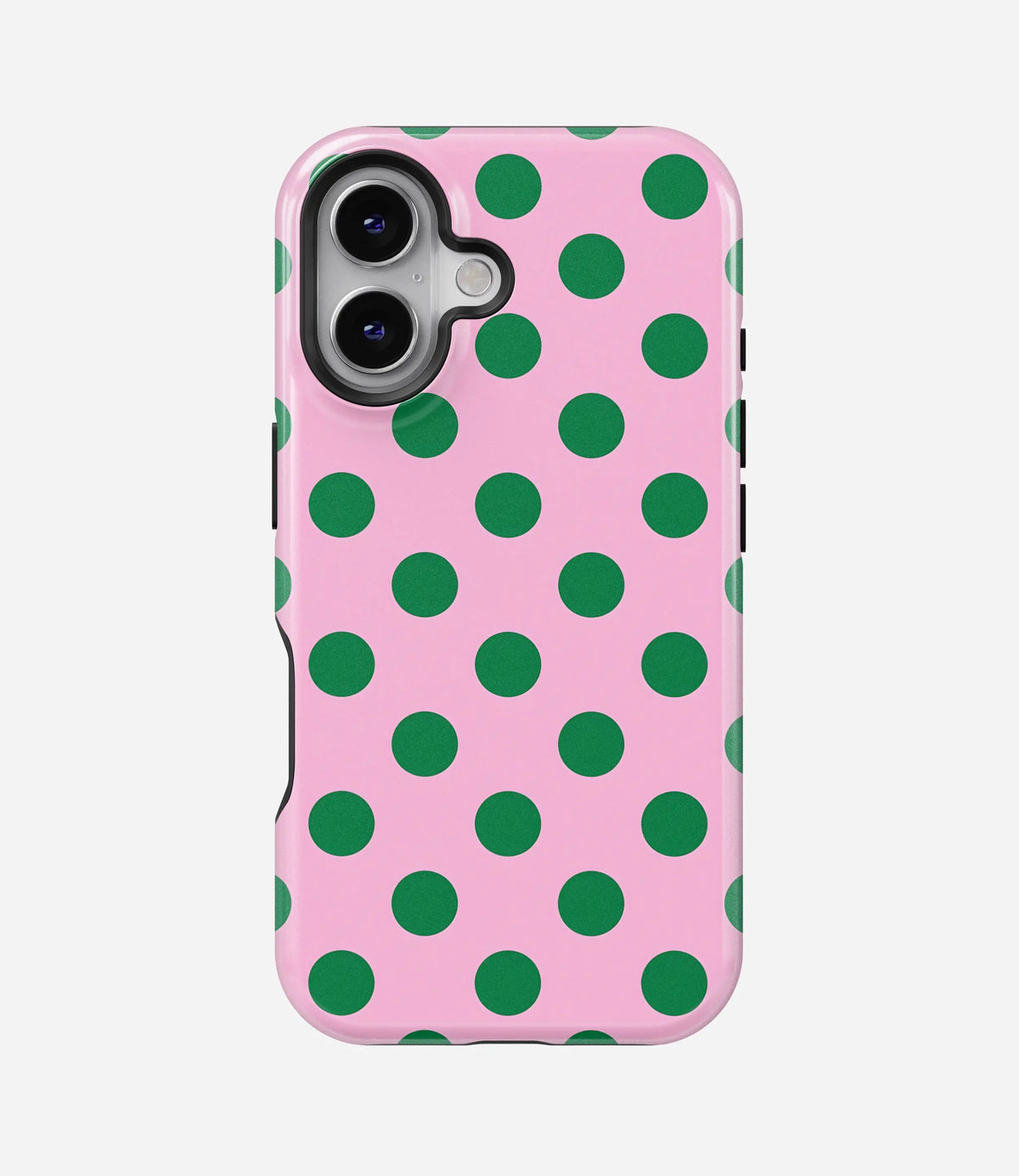 Pink & Green Polka Glossy Armoured Case