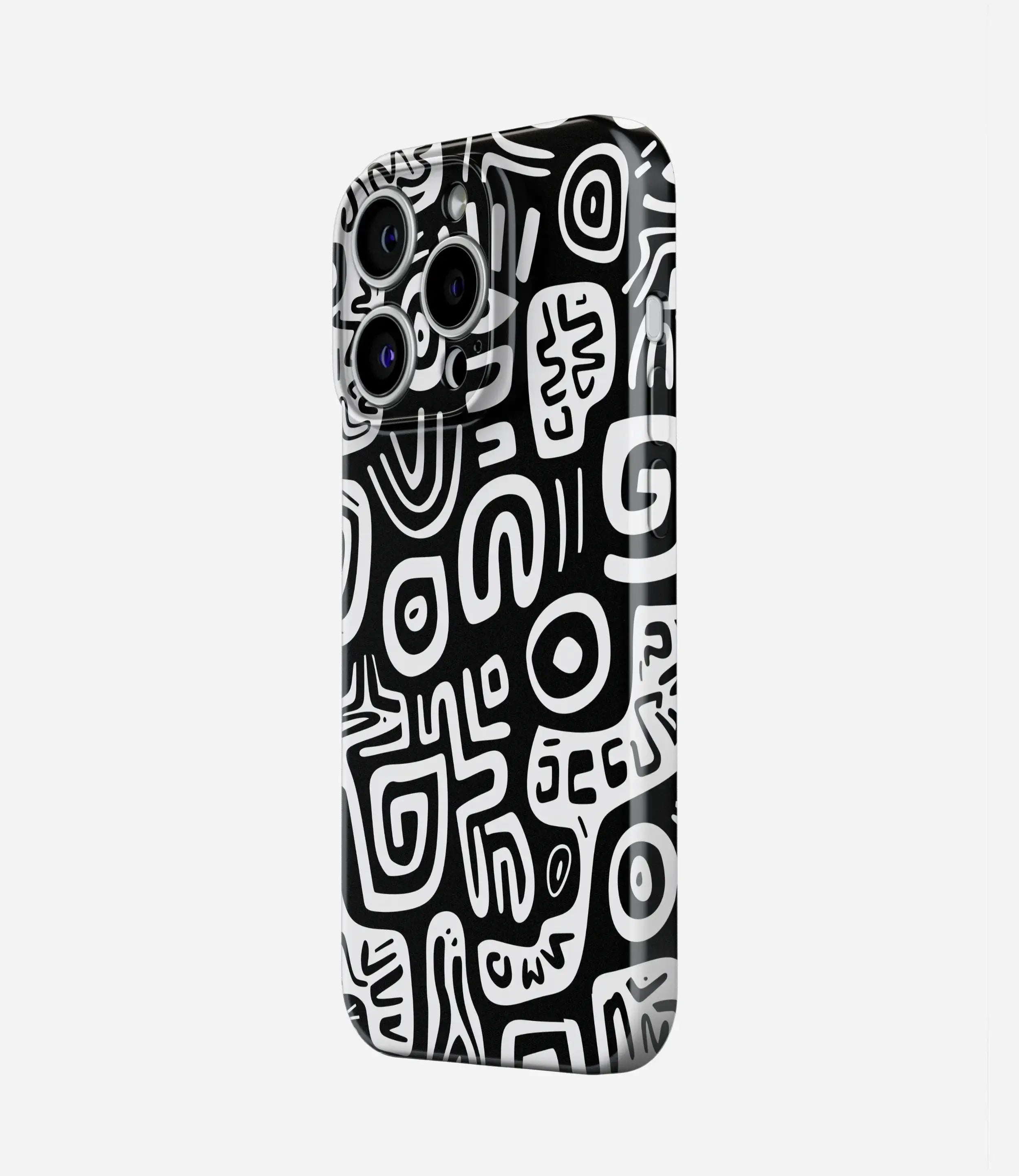 Black & White Pattern Glossy Hard Case