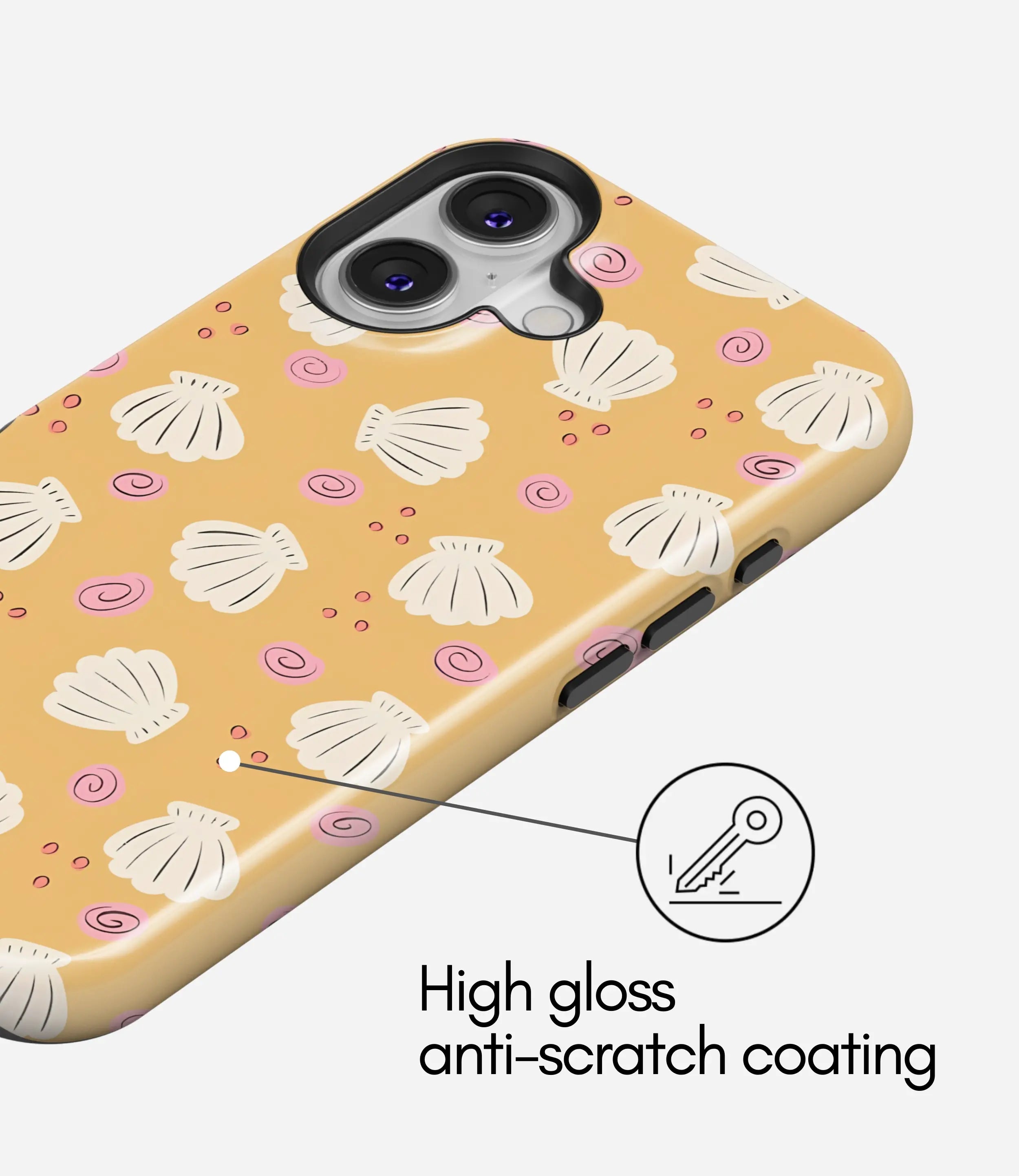 Golden Shells Glossy Armoured Case