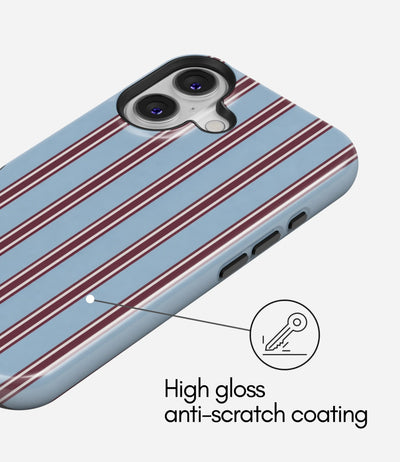 Bordeaux Stripe Glossy Armoured Case