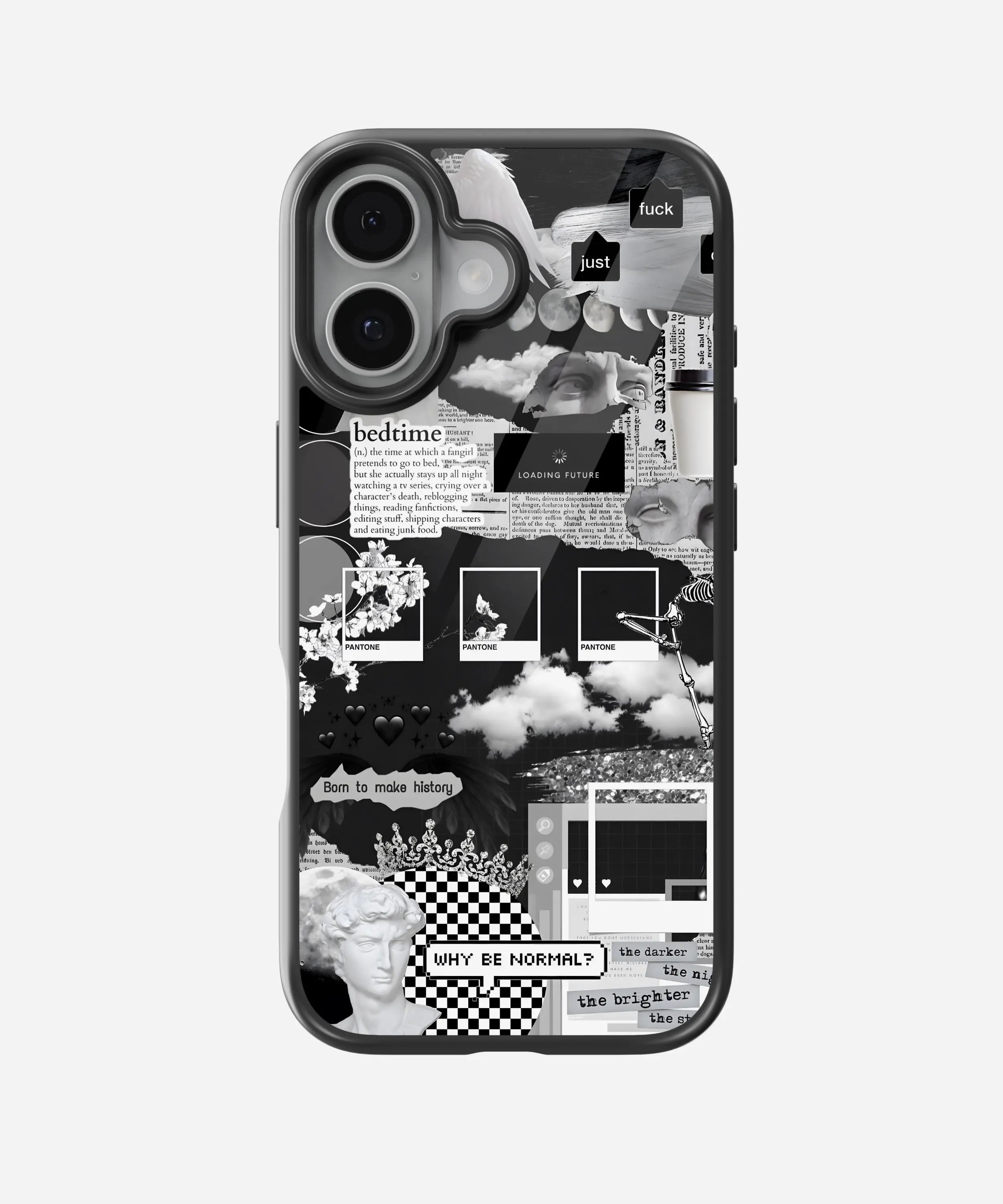 Why Be Normal Glass Case