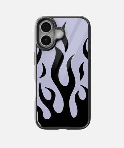 Black/Grey Flame Glass Case