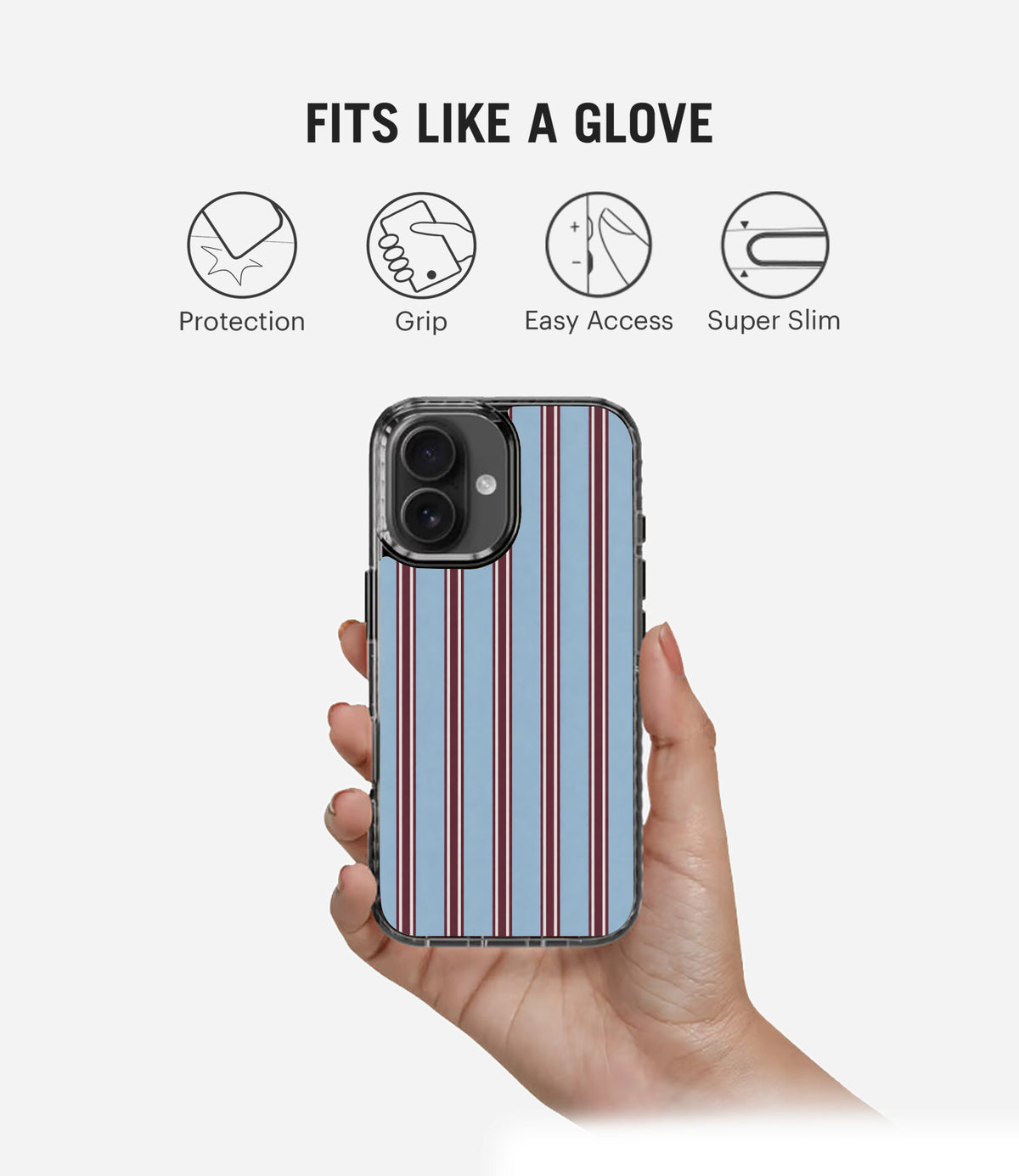 Bordeaux Stripe Stride 2.0 Phone Case