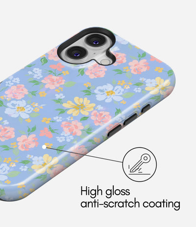Blue Bloom Garden Glossy Armoured Case