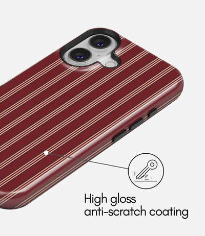 Burgundy Luxe Lines Glossy Armoured Case