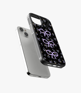 Midnight Bloom Bows Glass Case