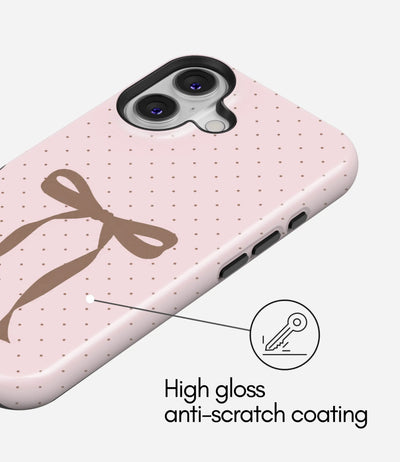 Coquette Bow Dot Glossy Armoured Case