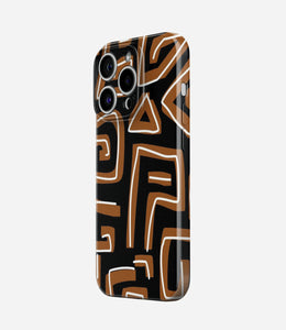 Black/Brown Pattern Glossy Hard Case
