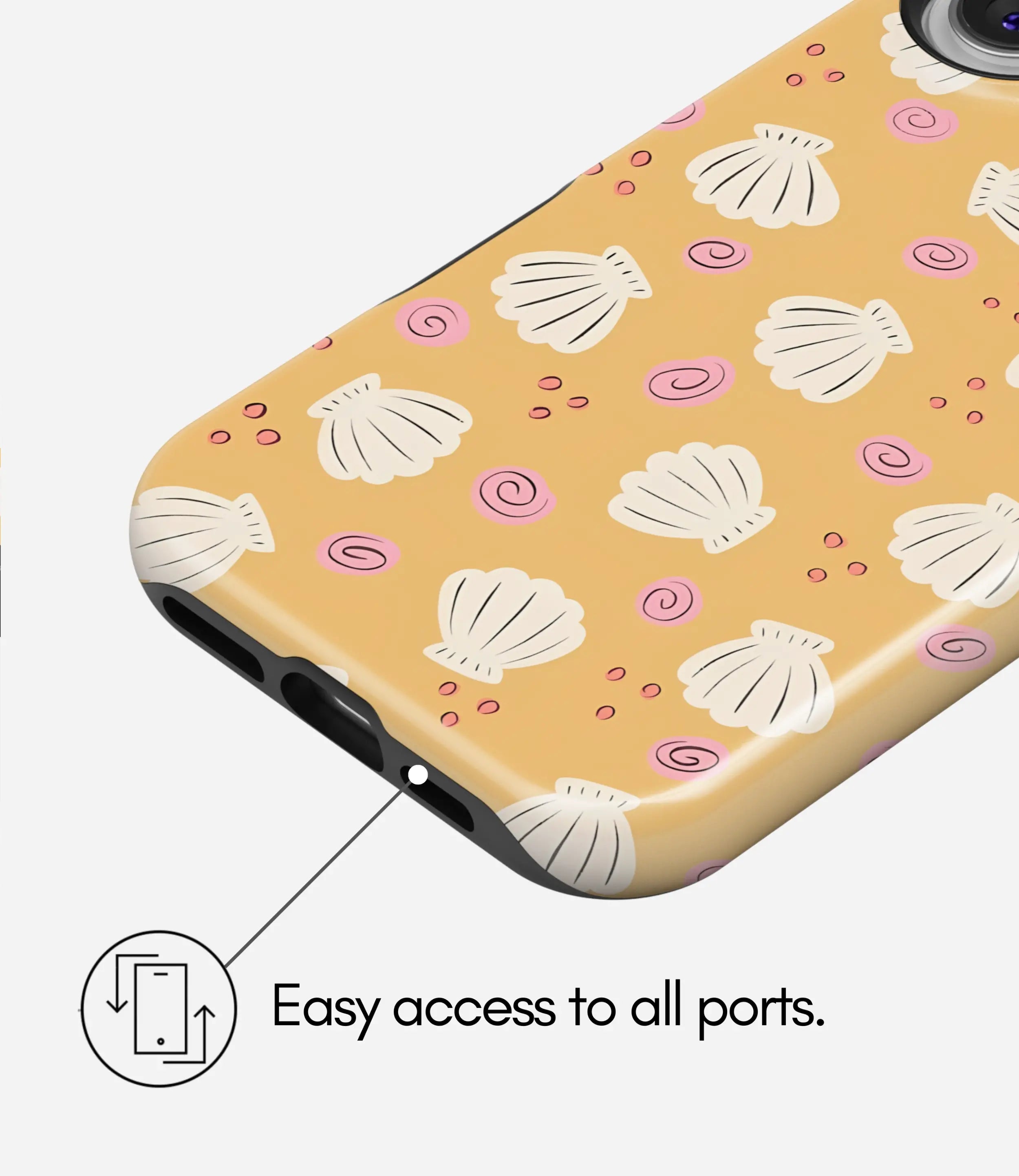 Golden Shells Glossy Armoured Case