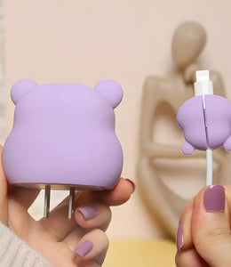 Lilac Bear Charger Case & Cable Protector (18W/20W)