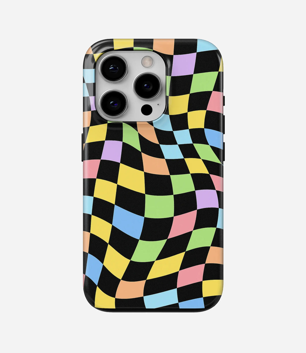 Candy Wave Check Glossy Armoured Case