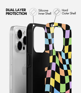 Candy Wave Check Glossy Armoured Case