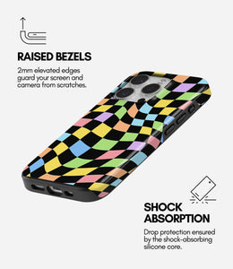 Candy Wave Check Glossy Armoured Case