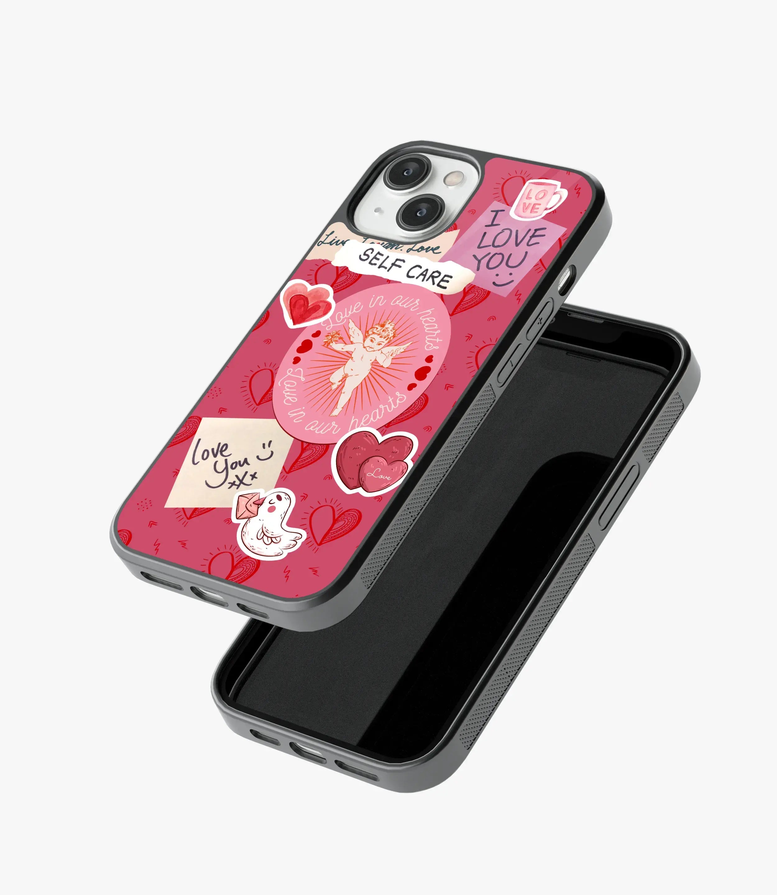 RadiantRomance Glass Phone Case