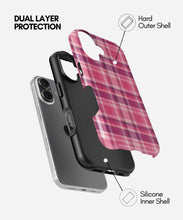 Load image into Gallery viewer, Pink Plaid Harmony Glossy Armoured Case
