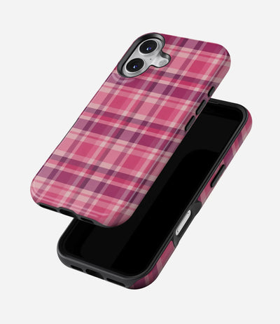 Pink Plaid Harmony Glossy Armoured Case