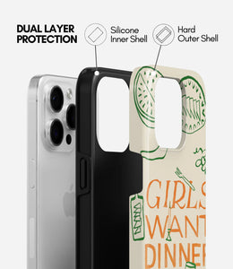 Girls Just Wanna Eat Glossy Armoured Case