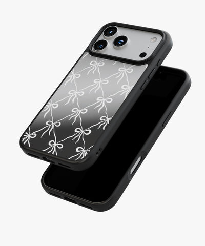Classic Bow Charm Luxe Mirror Phone Case