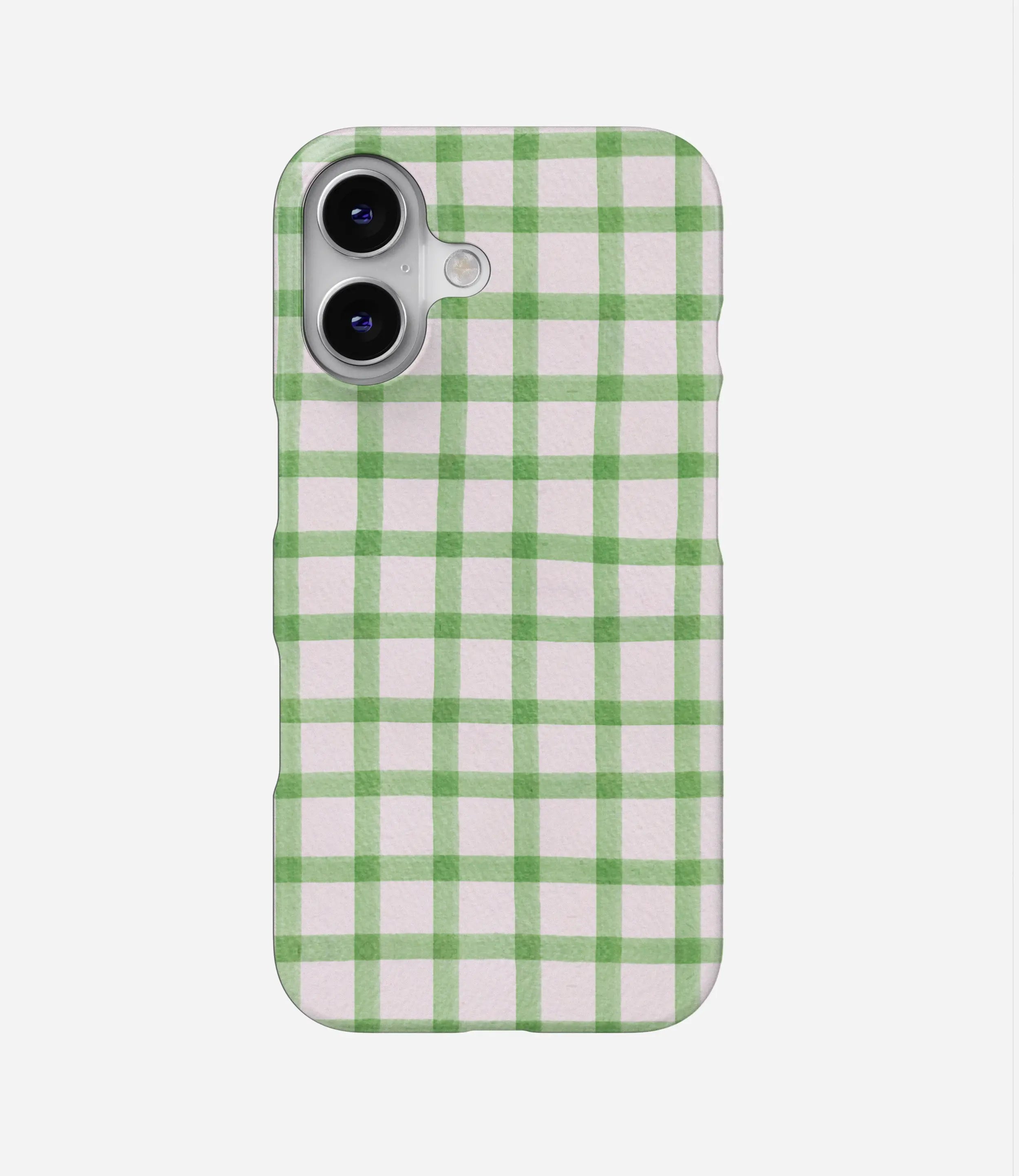 Matcha Gingham Hard Case