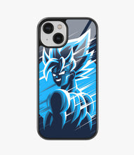 Load image into Gallery viewer, Goku Blue Moon Glass Phone Case
