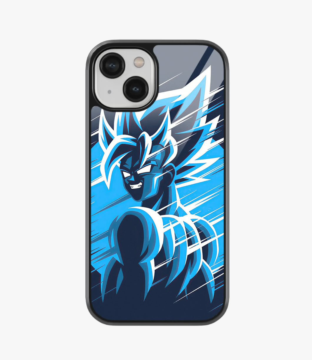 Goku Blue Moon Glass Phone Case