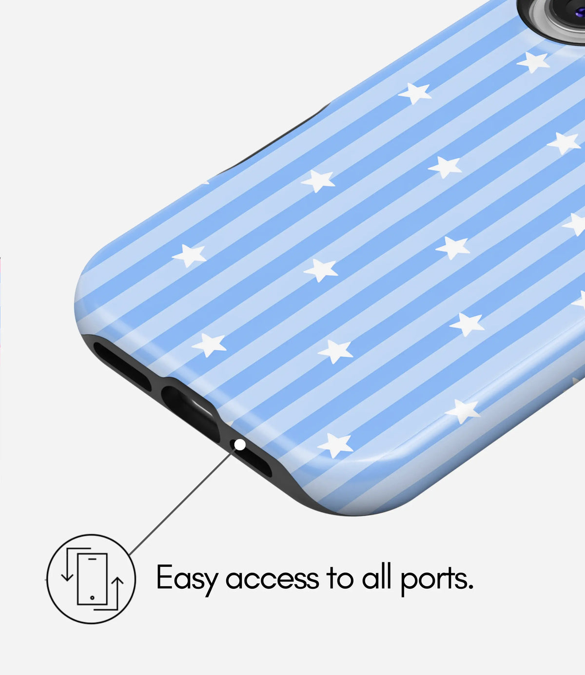 Starry Blue Glossy Armoured Case