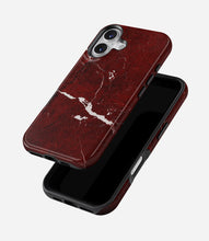 Load image into Gallery viewer, Crimson Marble Vein Glossy Armoured Case
