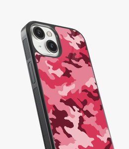 Red Camo Glass Case