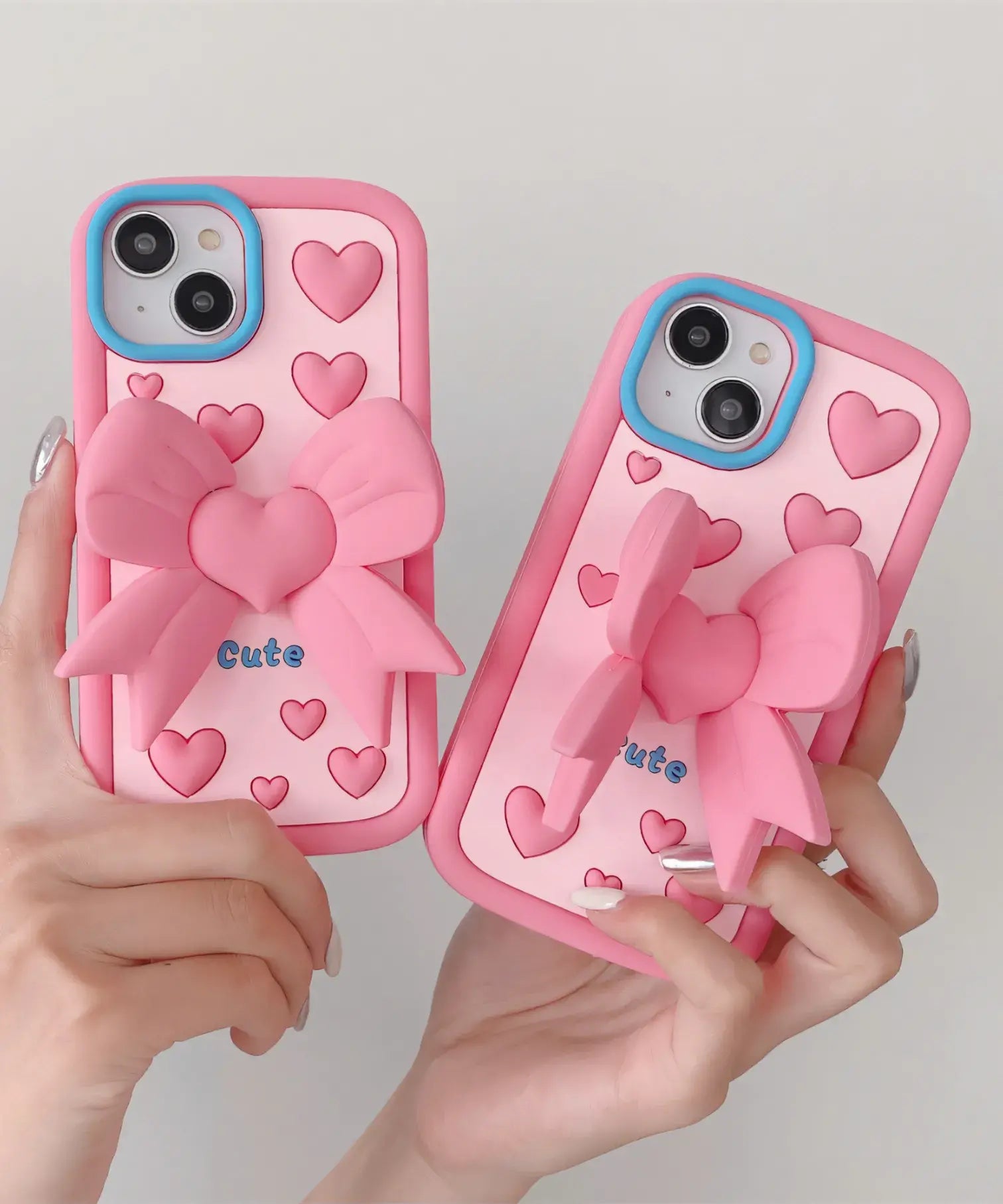 Pastel Cute Bow Soft Silicone Phone Case