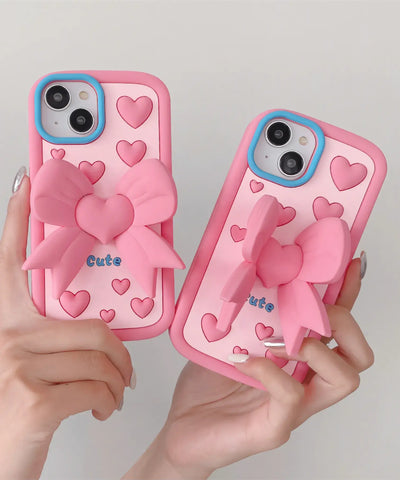 Pastel Cute Bow Soft Silicone Phone Case