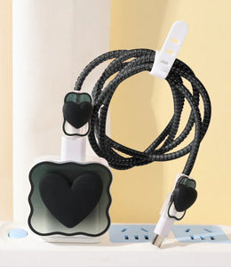 3D Pastel Heart Charger Case & Cable Protector (18W/20W)