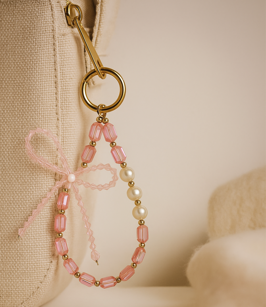 Rose Ribbons Phone Charm