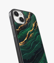 Load image into Gallery viewer, Green Emerald Marble Glass Phone Case

