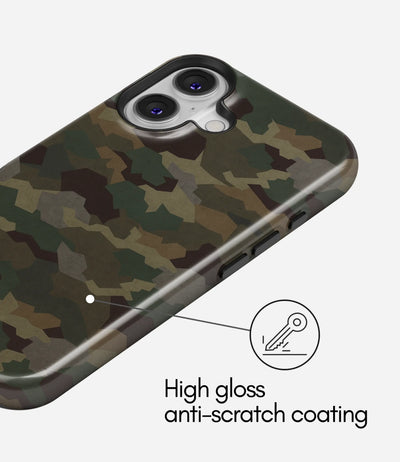 Classic Woodland Camo Glossy Armoured Case