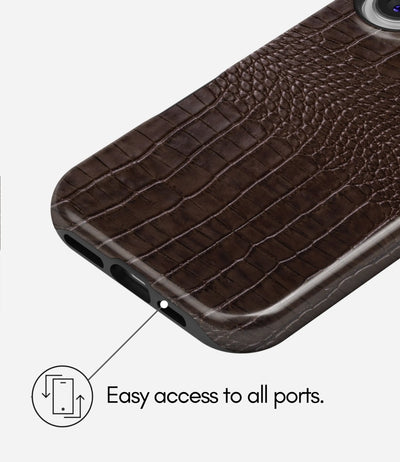 Cocoa Crocodile Glossy Armoured Case