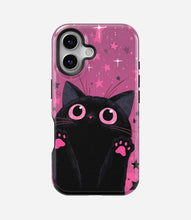 Load image into Gallery viewer, Cosmic Pink Cat Glossy Armoured Case
