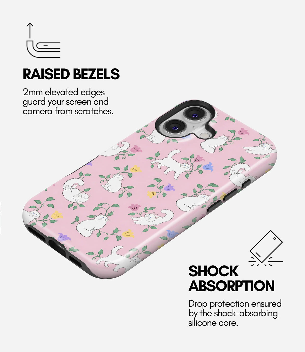 Blooming Meow Glossy Armoured Case