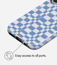 Load image into Gallery viewer, Powder Blue Plaid Glossy Armoured Case
