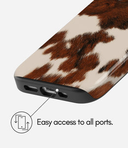 Rustic Moo Glossy Armoured Case
