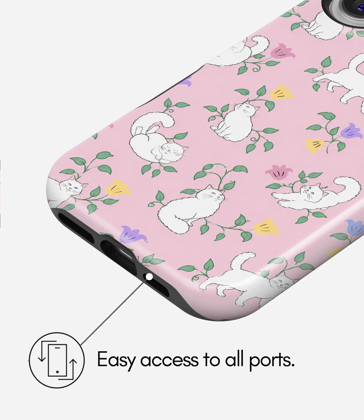 Blooming Meow Glossy Armoured Case