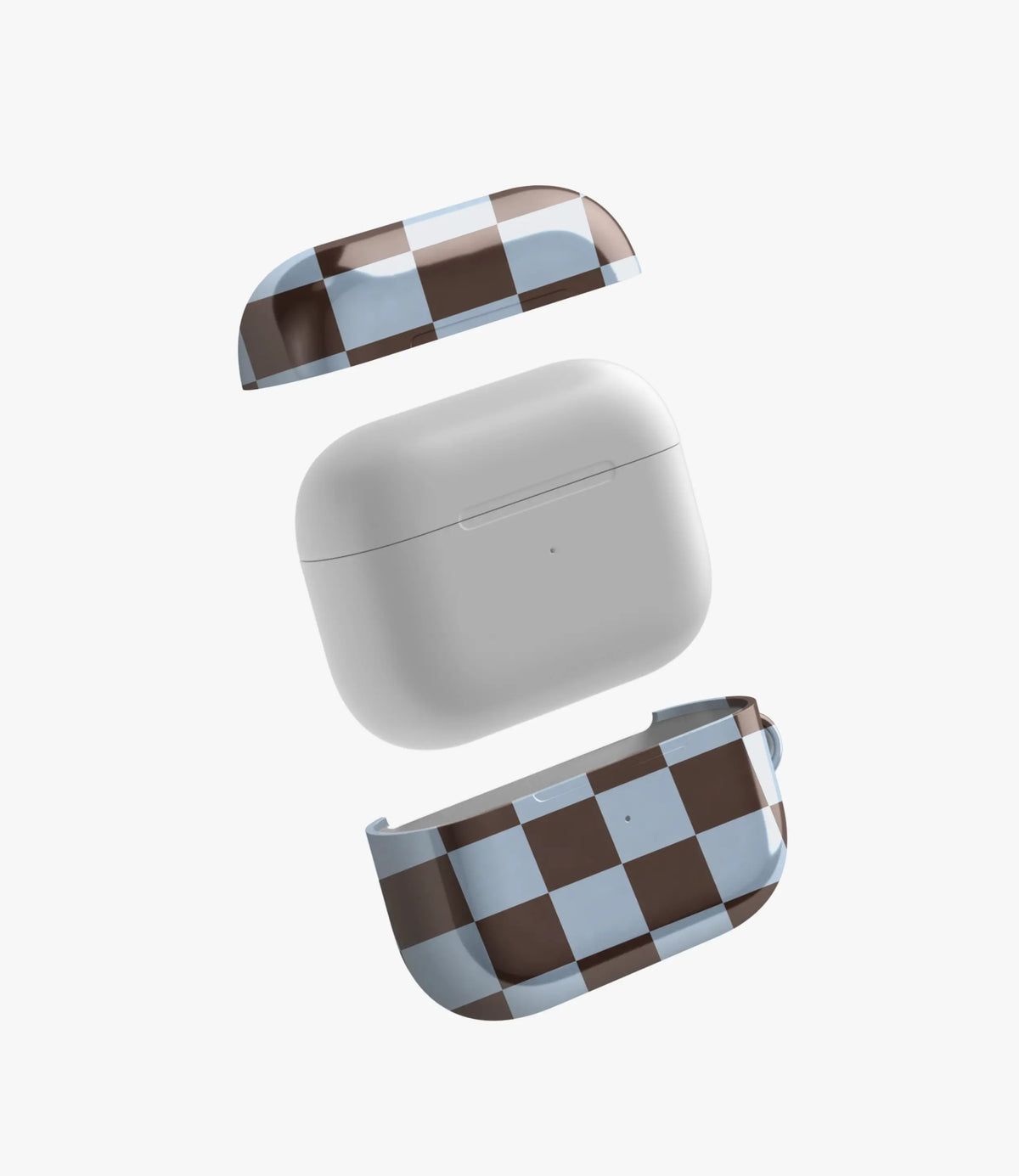 Mocha Sky Checker Glossy Airpod Case