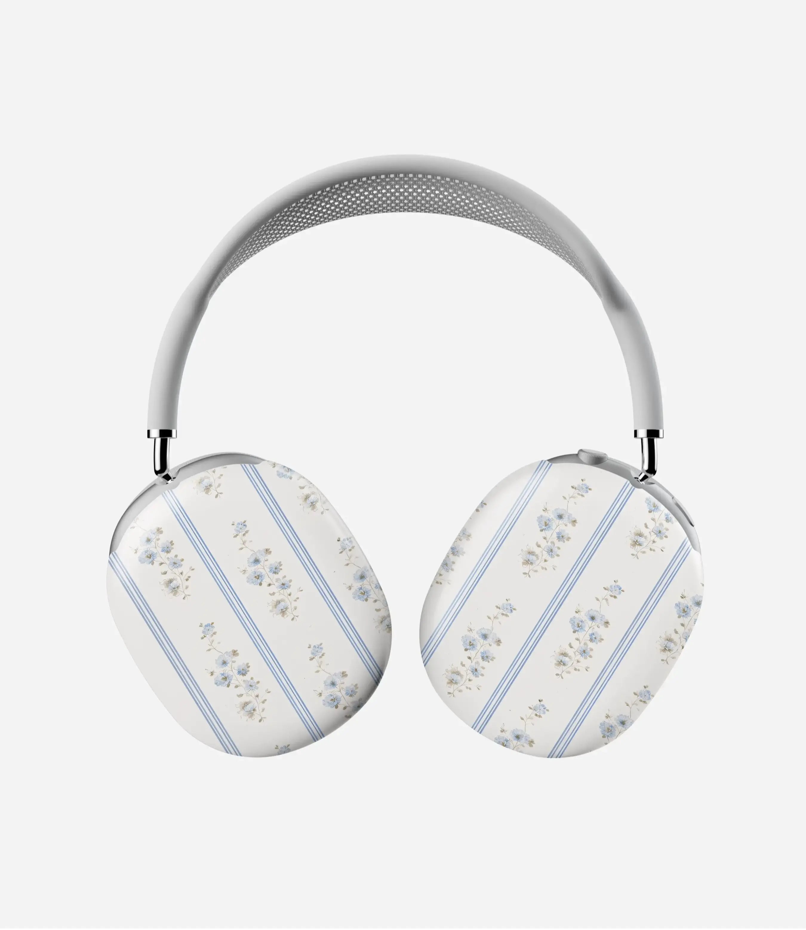 Blue Cottage Stripes Glossy Airpods Max Case