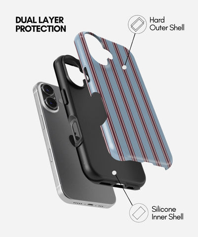 Bordeaux Stripe Glossy Armoured Case