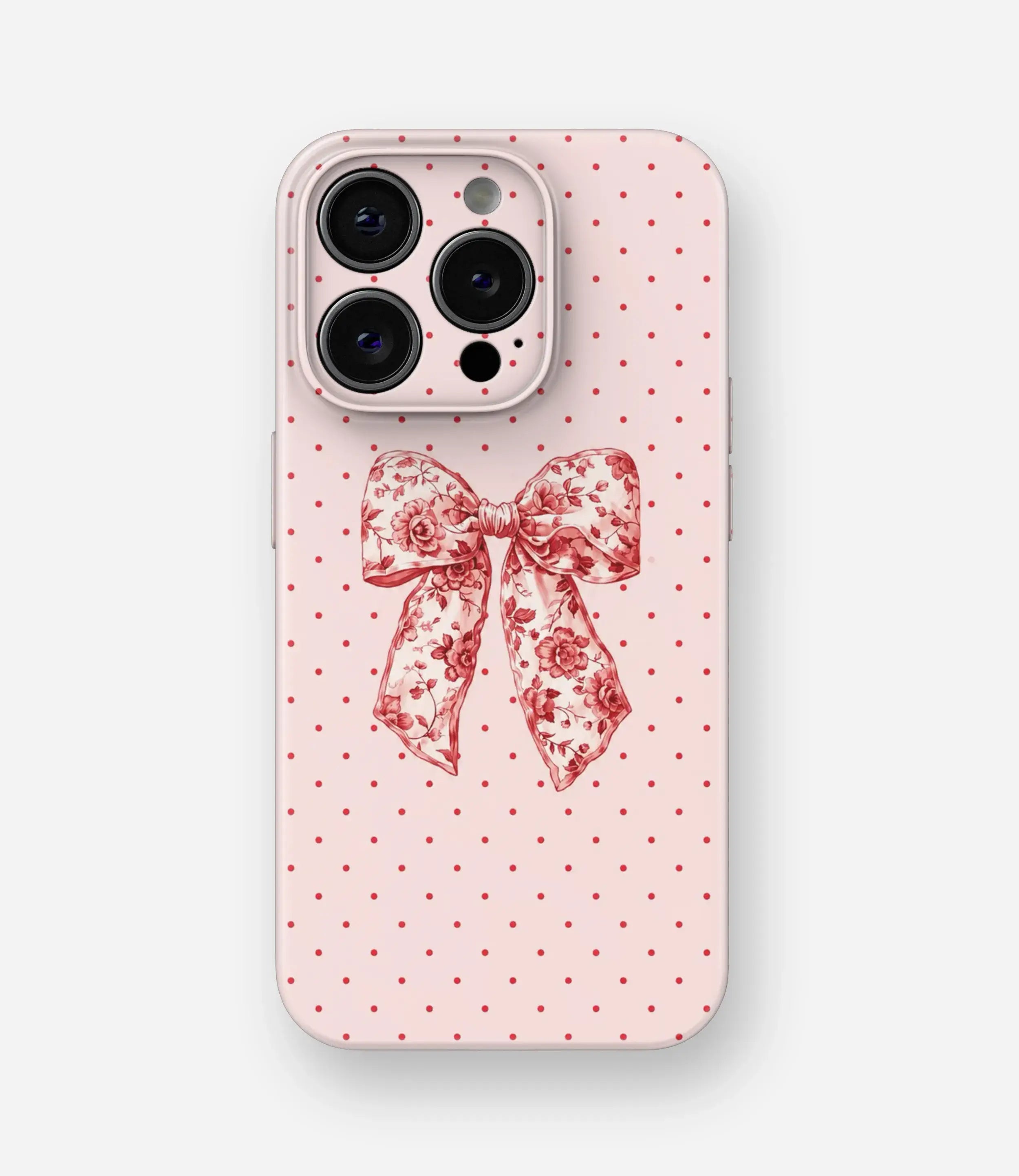 Vintage Rose Ribbon Glossy Hard Case