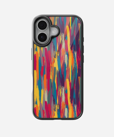 Abstract Brush Strokes Pattern Glass Case
