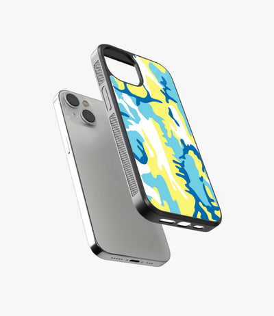 Yellow Camo Glass Case